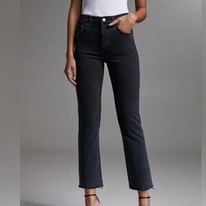 Denim Forum | Size 24 | The Arlo High Rise Straight Jeans (Dark Grey)